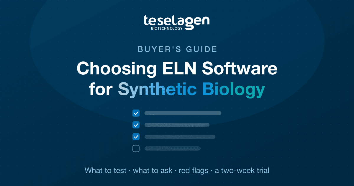 Choosing ELN software for synthetic biology: a buyer's guide with what to test, what to ask vendors, red flags and a two-week trial plan.