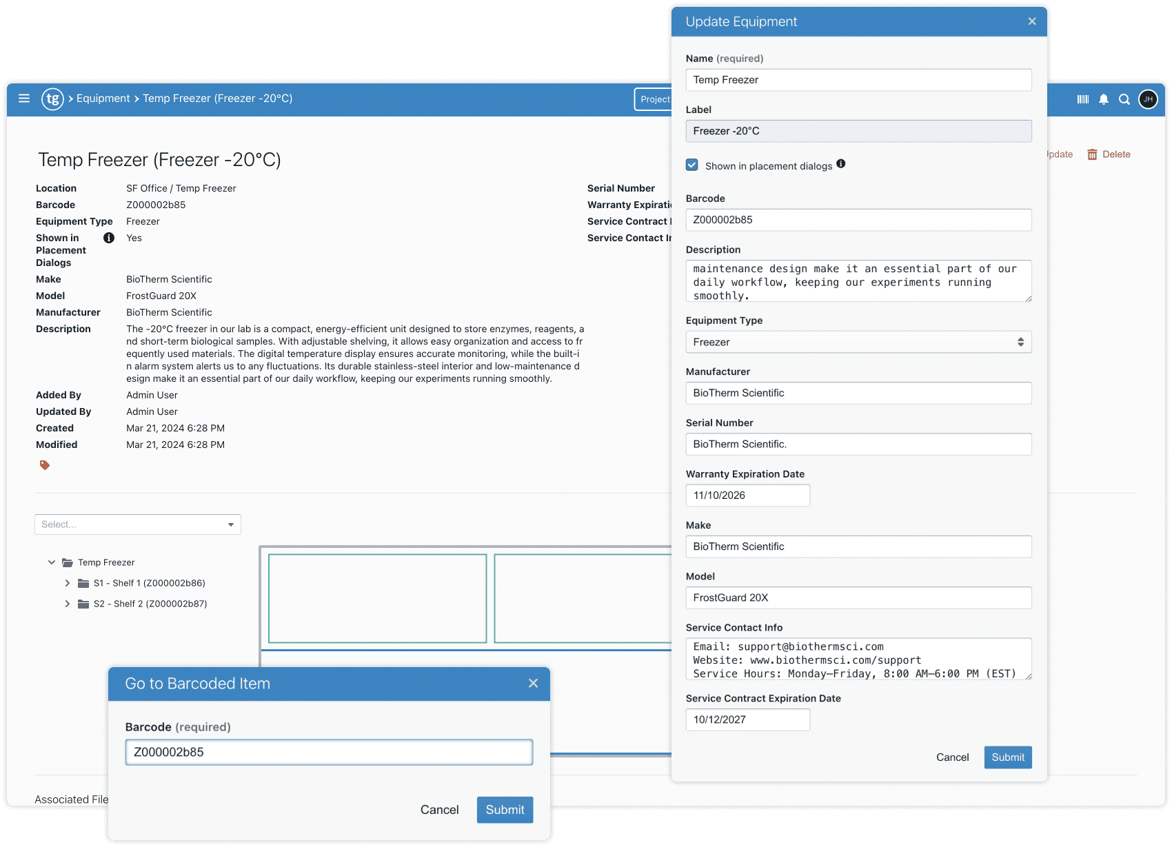 Laboratory equipment management